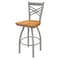 Holland Bar Stool Co 30" Swivel Bar Stool, Nickel Finish, Med Maple Seat 82030ANMedMpl - alternate 1